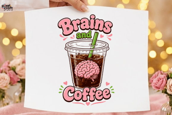 Brains and Coffee Retro Zombie Cup PNG: A Unique Fusion of Coffee and Horror