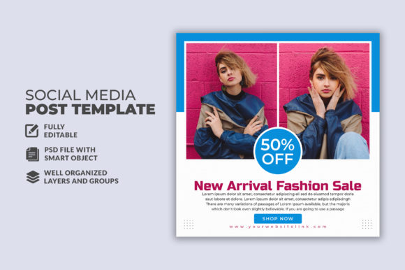 Fashion Sale Social Media and Social Media Post Template Social Media Post Banner Design Template