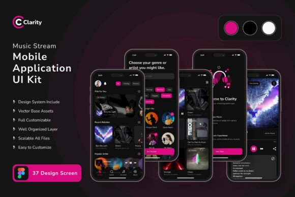 Revolutionizing Mobile App Development with the Music Stream Application Mobile UI KIT