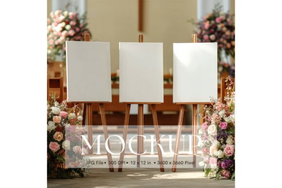 Welcome Sign, Wedding Sign Mockup_175: A Simple and Effective Way to Showcase Your Artwork