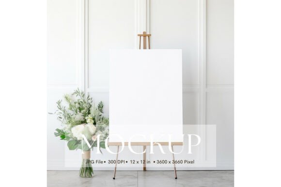 Welcome Sign, Wedding Sign Mockup_225: A Simple Way to Showcase Your Artwork